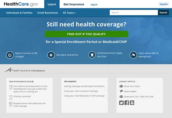 Healthcare.gov is an example of design by site architecture, the site wouldn't work for many users